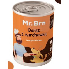 Mr Bro Monoproteinowa puszka dla psa dorsz z marchewką