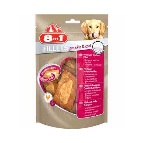 8in1 Fillets Pro Skin&Coat Filety z kurczaka wspomagające sierść dla psa