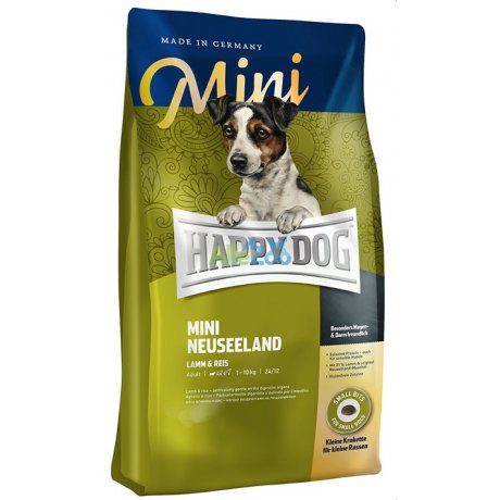 Happy Dog Supreme Mini Neuseeland Nowa Zelandia z jagnięciną dla małych ras na problemy żołądkowo-jelitowe