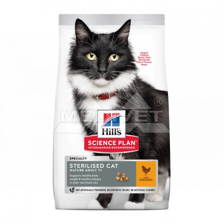 Hill's Science Plan Feline Mature Adult 7+ Sterilised Cat Kurczak