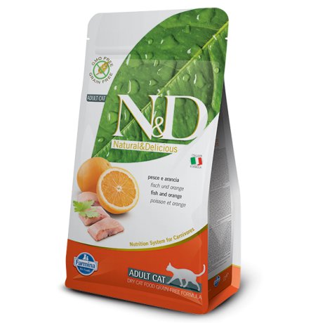 Farmina N&D Grain Free Fish & Orange Adult Cat bezglutenowa karma dla kotów dorosłych