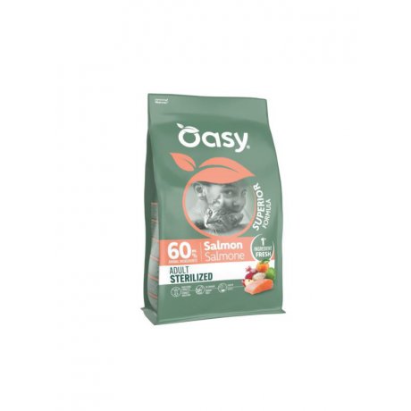 Oasy Lifestage Adult Sterilised Salmon karma dla kotów sterylizowanych z łososiem
