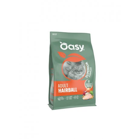 Oasy Lifestage Cat Adult Hairball Chicken karma dla kotów na kule włosowe z kurczakiem