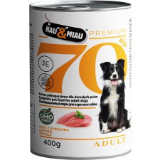 Hau&Miau Premium 70 % Mokra karma, różne smaki