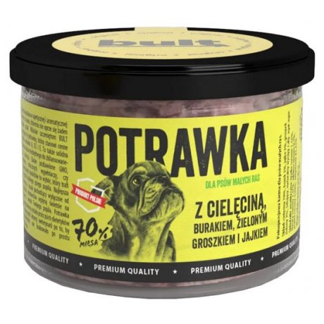 Bult Potrawka z cielęciny, buraka, zielonego groszku i jajka