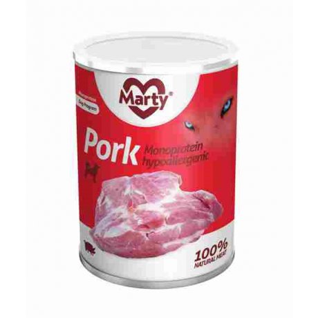 Marty Monoprotein Wieprzowina 100% mięsa Karma hypoalergiczna