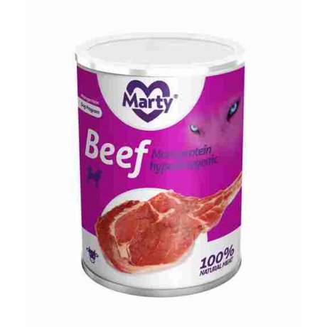 Marty Monoprotein Wołowina 100% mięsa Karma hypoalergiczna