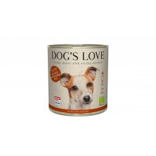 DOG'S LOVE BIO RIND ekologiczna wołowina z ryżem, cukinią i jabłkiem