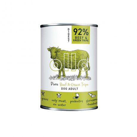 Ollo Pure Beef & Green Tripe - Wół i Żwacze dla Psów
