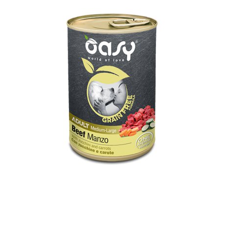Oasy Grain Free Adult Medium Large Wołowina