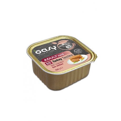 Oasy Grain Free Paté karma mokra dla dorosłych psów z indykiem, marchewką, cukinią i ziemniakami 150g