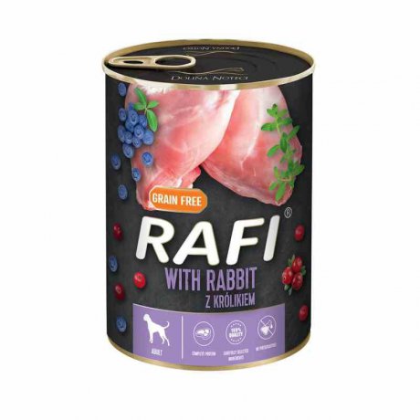 RAFI Grain Free - Królik & Owoce - Naturalne Żywienie Twojego Psa