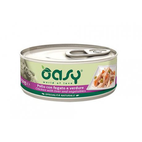 Oasy Natury Adult puszka dla dorosłego psa z kurczakiem wątróbką i warzywami 150g
