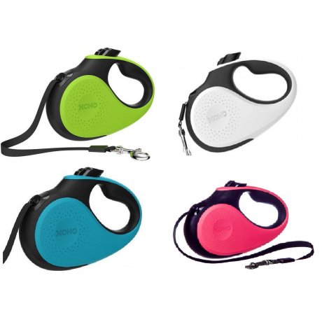 Barry King Smycz automatyczna dwukolorowa dla psów taśma 5m do 25 kg