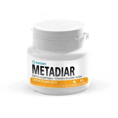 EUROWET Metadiar preparat wspomagający leczenie zapalenia żołądka i jelit dla psów i kotów