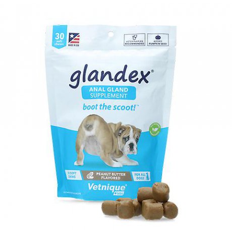 Glandex na problemy psów z gruczołami okołoodbytowymi 