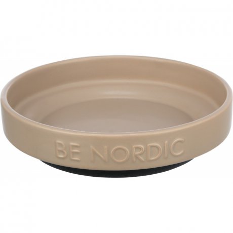 Trixie Be Nordic miska dla psa i kota taupe z czarnym ceramika i guma