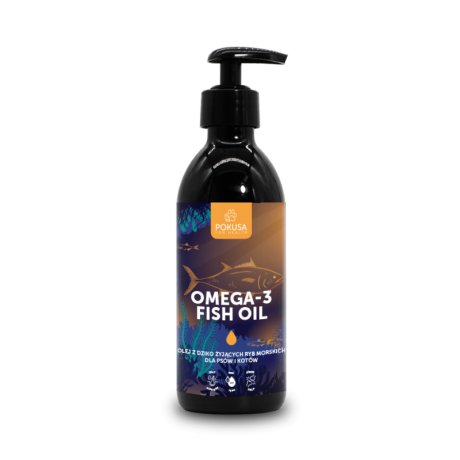 Pokusa Omega-3 Fish Oil Olej z dziko żyjących ryb morskich dla psów i kotów