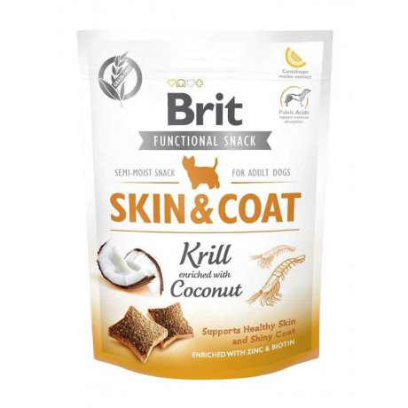 Brit Functional Snack Skin & Coat Krill Coconut przymak na skóre i sierść