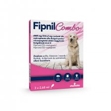 Fipnil Combo Dog - 3-w-1 Ochrona przed Pchełami, Kleszczami i Wszami