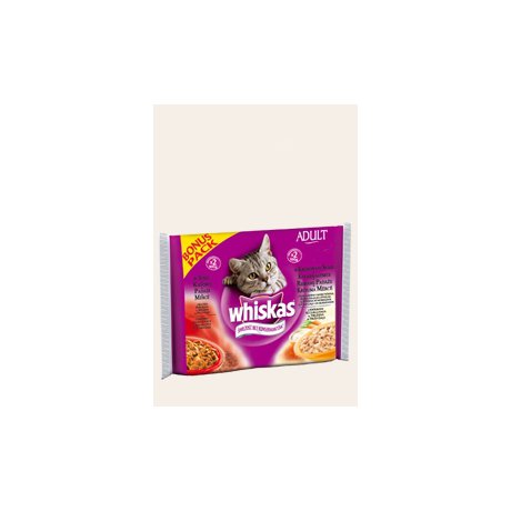 Whiskas Delikatne Dania w sosie-saszetki 4 x 100g Bonus Pack