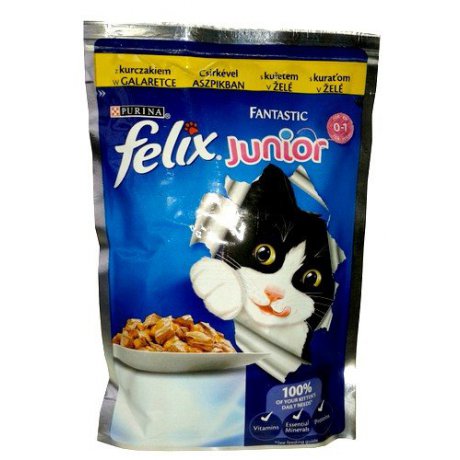 Felix Fantastic Junior z kurczakiem