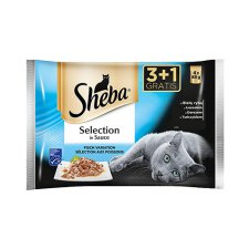 Sheba Selection in Sause biała ryba, łosoś, dorsz, tuńczyk w sosie