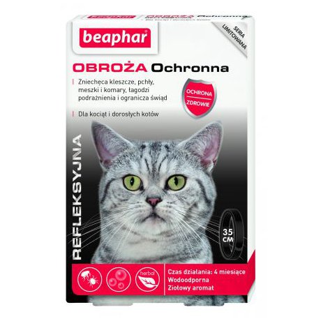 Beaphar Obroża BEA naturalna zapachowa refleksyjna