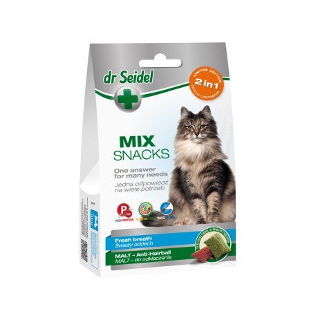 dr Seidla Mix Snack 2w1 dla kotów na świeży oddech & malt