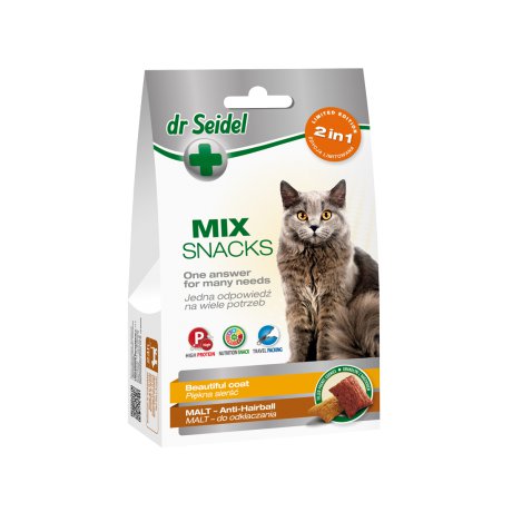 dr Seidla MIX Snack 2w1 dla kotów na piękną sierść & malt