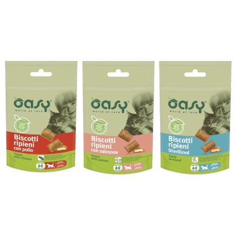 Oasy Biscotti Ripieni Ciasteczka dla kotów 60g