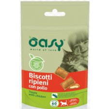 Oasy All Ages Biszkopty nadziewane kurczakiem dla kota 60g
