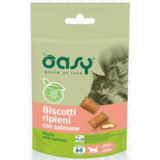 Oasy All Ages Biszkopty nadziewane łososiem dla kota 60g