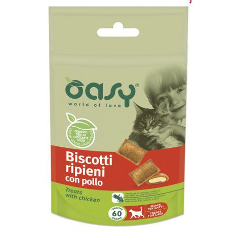 Oasy Biscotti Ripieni Ciasteczka dla kotów 60g