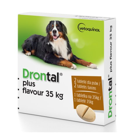 Vetoquinol Drontal Plus Flavour 35kg środek przeciwpasożytniczy dla duzych psów 