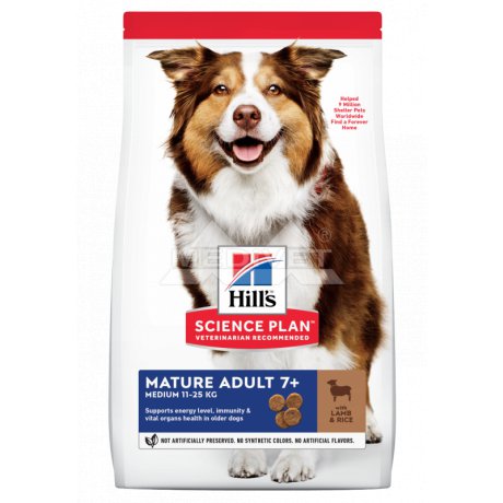 Hill's Science Plan Canine Mature Adult 7+ Lamb & Rice z jagnięciną