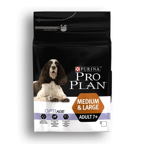 Purina Pro Plan Adult 7+ Medium & Large OptiAge karma dla psów starszych średnich i dużych ras
