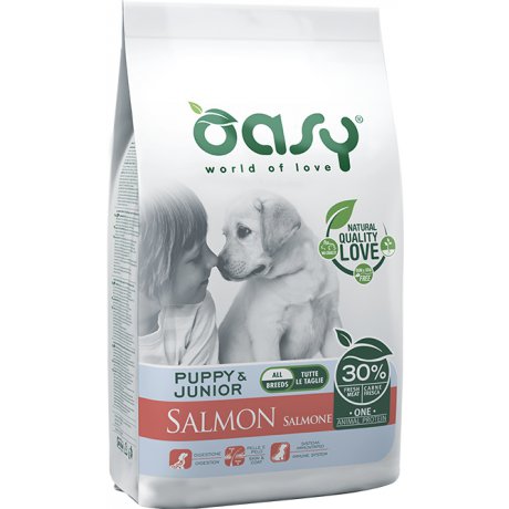 Oasy One Animal Protein Puppy & Junior M/L z łososiem