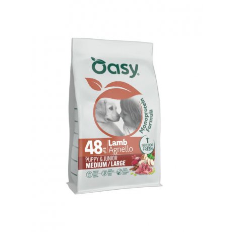 Oasy Monoprotein Puppy Medium & Large Breed monobiałkowa karma dla szczeniąt z jagnięciną
