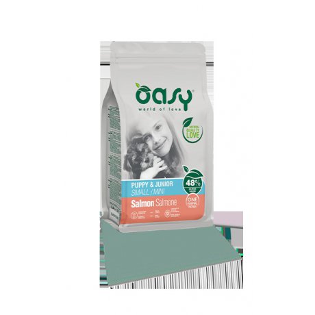 Oasy Animal Protein Dry Puppy&Junior Small/Mini Salmon sucha karma dla szczeniąt ras małych z łososiem