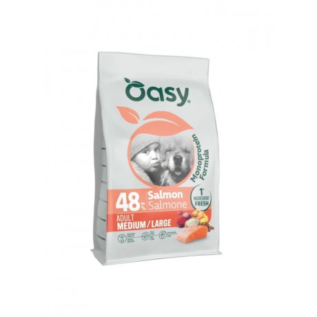 Oasy Monoprotein Adult Monobiałkowa Karma dla szczeniąt ras średnich i dużych z łososiem