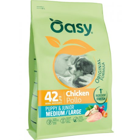 Oasy Puppy & Junior M/L karma dla szczeniąt średnich i dużych raz z kurczakiem