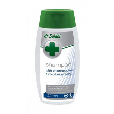 Dr Seidel Szampon z Chlorheksydyną - 220ml dla Skóry Zwierząt