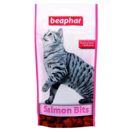 Beaphar Salmon Bits ciasteczka dla kota z psata odkłaczającą