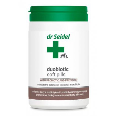 Dr Seidel Duobiotic Soft Pills miękkie kąski z probiotykami i prebiotykami dla psów i kotów 225g