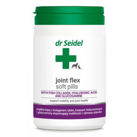 Dr Seidel Joint Flex Soft Pills miękkie kęsy z kolagenem rybim i kwasem hialuronowym dla psów i kotów 225g