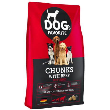 Dogs Favorit Chunks with Beef