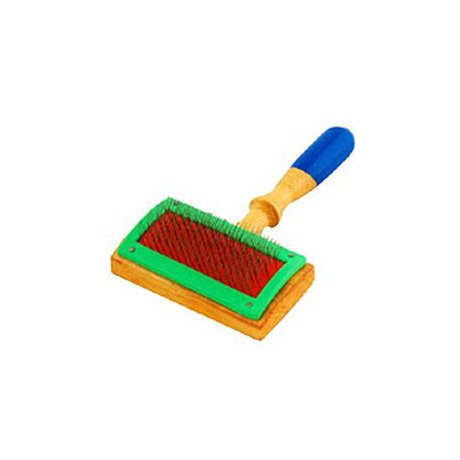 Lessie Land Zgrzebło drewniane pojedyncze taśma czerwona miękka