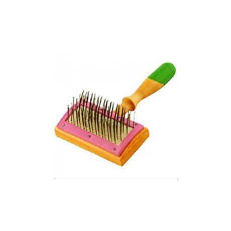 Lessie Land Zgrzebło drewniane pojedyncze drut gruby prosty