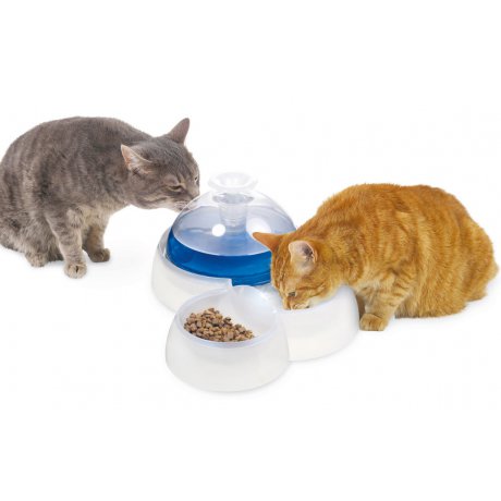 Hagen Fontanna wodna dla kotów i małych psów z miseczką do żywności